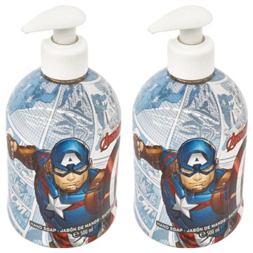 MARVEL 漫威 CAPTAIN AMERICA 美國隊長 溫和防護洗手液體皂 500ml  2瓶