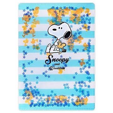 【震撼精品百貨】史奴比Peanuts Snoopy ~SNOOPY亮片裝飾雙開式文件夾(B6)#36870