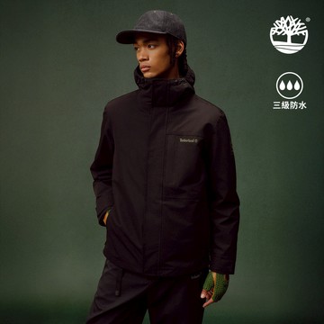 【網路限定】男款黑色羽絨內裡三合一防水外套|0YH6M001