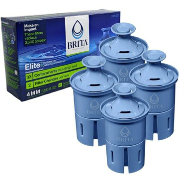 【限量促銷免運】Brita Elite 6個月3倍長效 濾水壺替換圓形濾芯 1/2/4入 濾心 2顆用1年 可過濾454L 2024年加拿大製 BB1