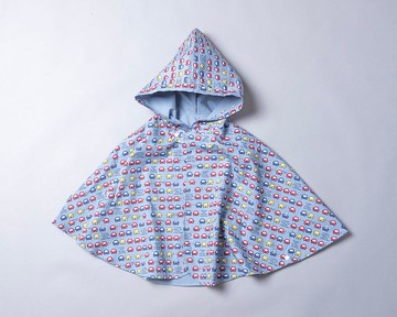 抗風防雨雙面斗篷-訂製 交通7vs霧藍