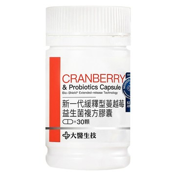 大醫生技 蔓越莓益生菌複方膠囊  30顆  1罐
