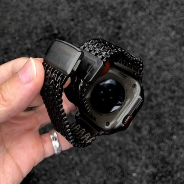磁吸卡扣 不鏽鋼錶帶 適用於 Apple Watch S12 S11 S10 9 8 SE 42/45/46/49mm
