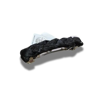 COMPLEX BIZ 彈簧夾系列 黑色緞帶 麻花