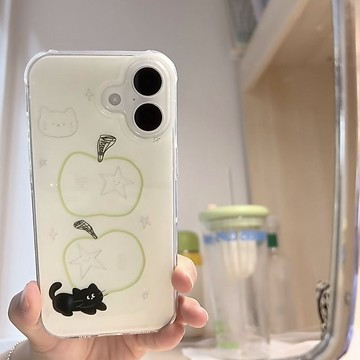 ✨iphone防摔手機殼✨簡約青蘋果適用手機殼蘋果1716promax 小眾iphone13 15IMD大孔