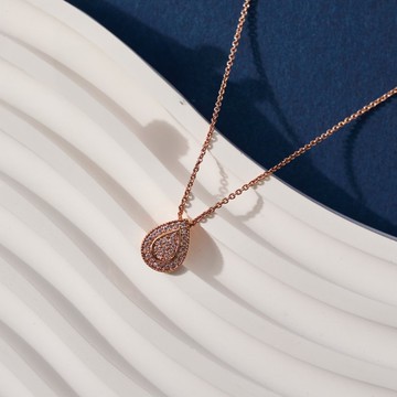 水滴滿鑽雙耀項鍊 (共兩色)