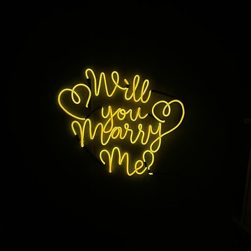 neonlite 客製霓虹文字圖案燈 /Will you marry me/