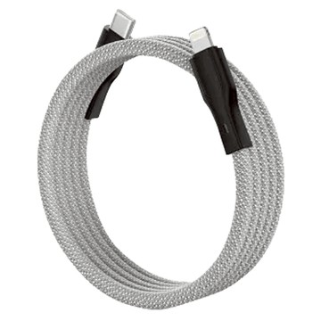 Magtame Type-C-Lightning 磁性快收納充電傳輸線 圓線款  1m  銀色  1條