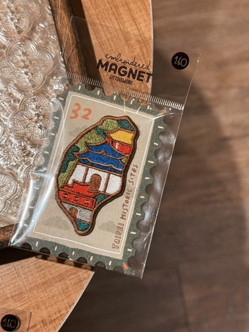 刺繡軟磁鐵 | 台灣地形-台北古蹟 | Littdlework