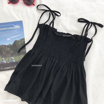 可可裡👛吊帶 吊帶背心 小清新女夏季遮肚子胖mm大碼收腰內搭抹胸外穿打底上衣服
