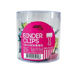 ABEL 力大牌 19mm OA粉彩長尾夾 45212