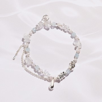 海洋聯名 | 海藍寶 白水晶 珍珠 | 天然水晶手鍊