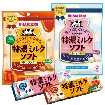 *貪吃熊*日本 UHA 味覺糖 特濃軟糖 牛奶軟糖 糖果 軟糖 牛奶味 味覺糖特濃軟糖 焦糖味 條狀