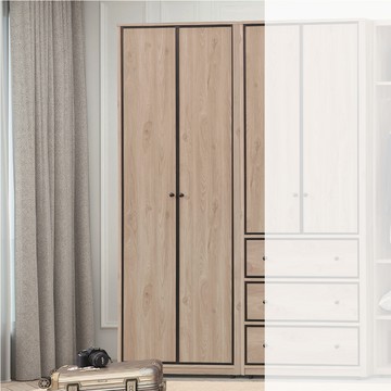 【顛覆設計】艾微蒂2.7尺單雙吊屜衣櫥