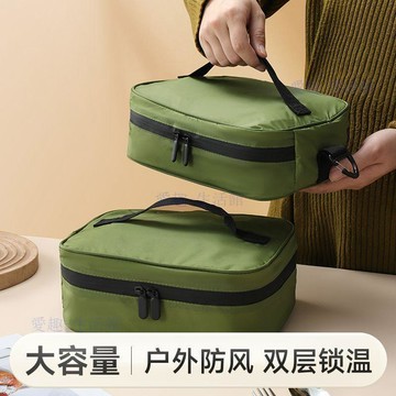 【臺灣-出貨】飯盒袋保溫便當手提包學生帶飯上班族裝餐包加厚鋁箔戶外便攜袋子06X3