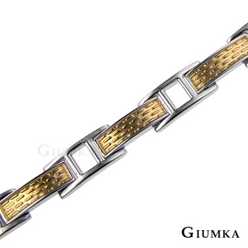 男手鍊．金色皮紋．鈦鍺．紳士