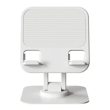 超穩固金屬360度旋轉升降平板支架  1個  C0010006-01  月光白