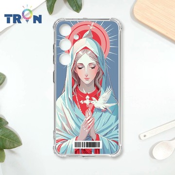 TRON 三星 A35 聖母水彩 四角防摔載具殼 軟殼 手機殼