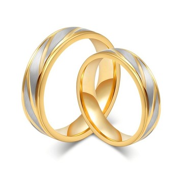 《316小舖》【C525】(優質316鈦鋼戒指-展露性感情侶鋼戒/金色對戒/情人對戒/年終出清/寶寶禮物/金戒飾品禮物)