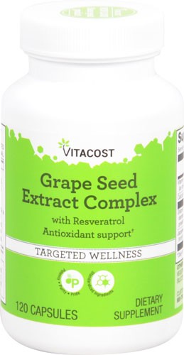 Vitacost Grape Seed Extract Complex with Resveratrol 120 Capsules