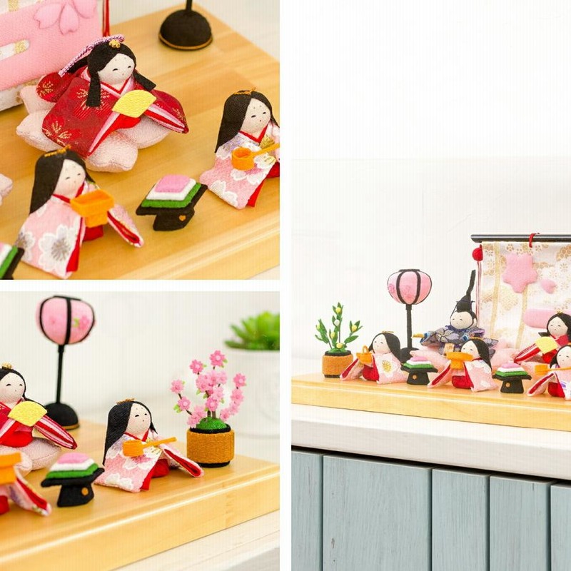 雛人形 お雛様 5人飾り初節句 ちりめん コンパクト 楽天市場】雛人形