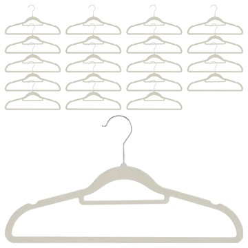 comet Home 絲絨防滑衣架  白色  20個