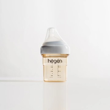 新加坡 hegen 小金奶瓶/金色奇蹟PPSU多功能方圓型寬口奶瓶150ml-象牙白★衛立兒生活館★