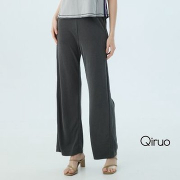 Qiruo 奇若春夏專櫃精品灰色中長褲2530C  時尚好穿