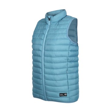 FIRESTAR 女立領鋪棉背心-運動背心 無袖上衣 保暖 防潑水 HL039-90 湖水藍