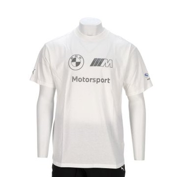 Puma BMW系列 MMS Lux Logo 男款 白色 歐規 寬鬆 休閒 運動 短袖 T恤 63069602