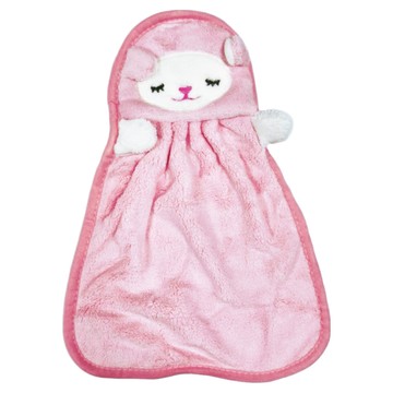 動物擦手巾 Set 4入 珊瑚絨  粉色小羊  1組