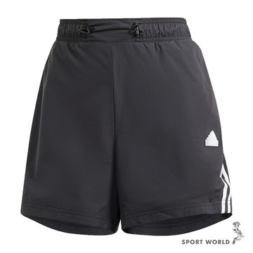 【下殺】Adidas 防風短褲 女裝 綁帶 黑【運動世界】IP1568