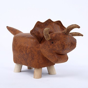 創意動物造型實木兒童小矮凳恐龍棕色