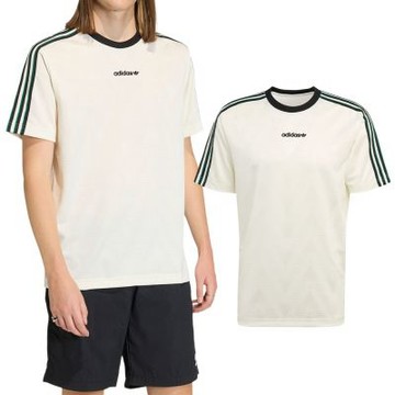 Adidas Jacquard JSY 男款 米白色 運動 休閒 上衣 圓領 短袖 KE2139