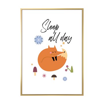 春日的小狐狸 慵懶  30 x 40cm  金色