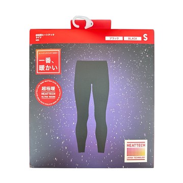 (預購)  織布棉區 Uniqlo 男款 HEATTECH ULTRA WARM超極暖發熱褲 -09 BLACK XL (JN5963)
