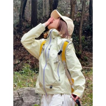 戶外運動沖鋒衣外套女秋季2025新款美式寬松防風防水登山服夾克衫