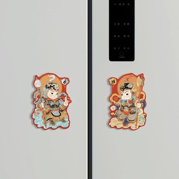 門神冰箱貼 手繪卡通磁力貼