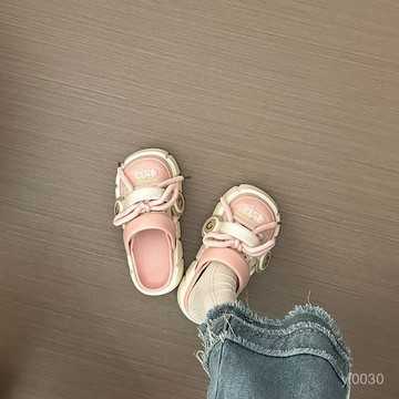 🔥臺灣出貨🔥【1530人收藏】多巴胺洞洞鞋女外穿2025年夏新款休閒厚底增高防滑沙灘包頭涼拖鞋