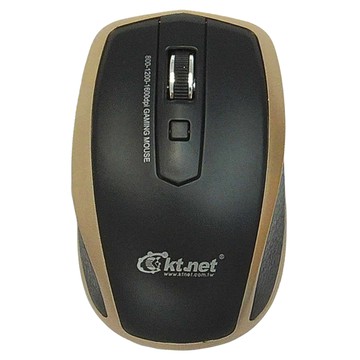 KTnet 廣鐸 R7 電競無線滑鼠 800-1200-1600dpi 4鍵式  KTMSRF3512  黑金色