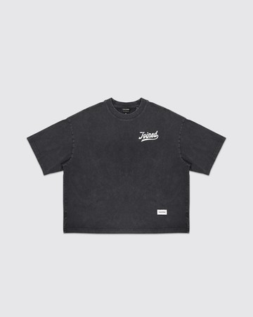 Joined League 字標 Washed Boxy Oversized【褪藍】【炒黑】