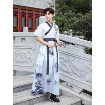 初中生霸氣短袖改良漢服俠客夏裝