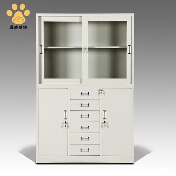 免運 文件櫃 鐵皮櫃 分體寬中六6斗移門櫃 鋼制辦公檔案櫃 資料櫃 辦公櫃W11/25