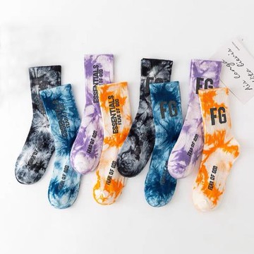 ESSENTIALS FOG FG1977扎染中筒襪子男長襪女ins潮AJ搭配純棉高街
