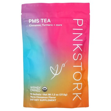 Pink Stork, 生理期前綜合徵緩解茶，溫暖肉桂，15 包，1.3 盎司（37.5 克）