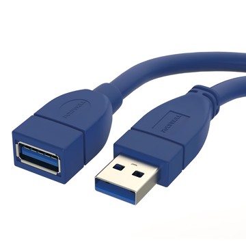 POLYWELL 寶利威爾 USB3.0 Type-A 公對A母 3A高速延長線 PW15-W45-Q020 藍色  2m  1條