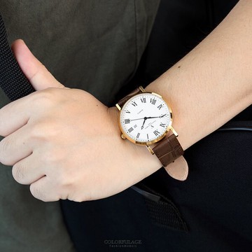 范倫鐵諾˙古柏 羅馬數字皮革錶【NEV63】