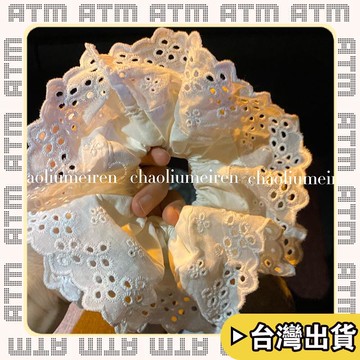 🔥臺灣出貨🔥可開發票✅輕飾時光 春夏新品絕美手工製作英國蕾絲鏤空花邊純棉髮圈