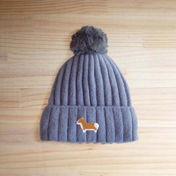 【Q-cute】毛帽系列-柯基球球帽