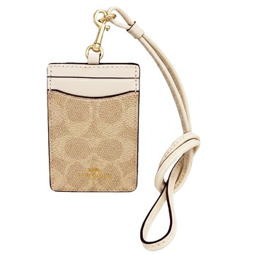 【COACH】C LOGO名片/卡夾/證件/識別證保護套(蕎麥米白)